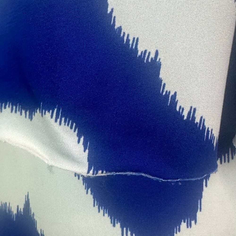 T-Bags Los Angeles Blue and White Chevron Print Jersey Maxi Dress sz XS - Picture 13 of 16
